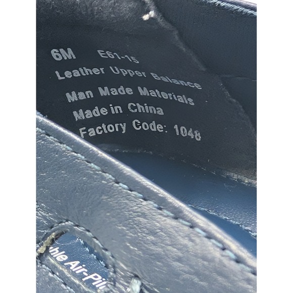 Dr Scholls Womens Navy Blue Leather Slip On Loafer Shoes Size 6M - Picture 10 of 10